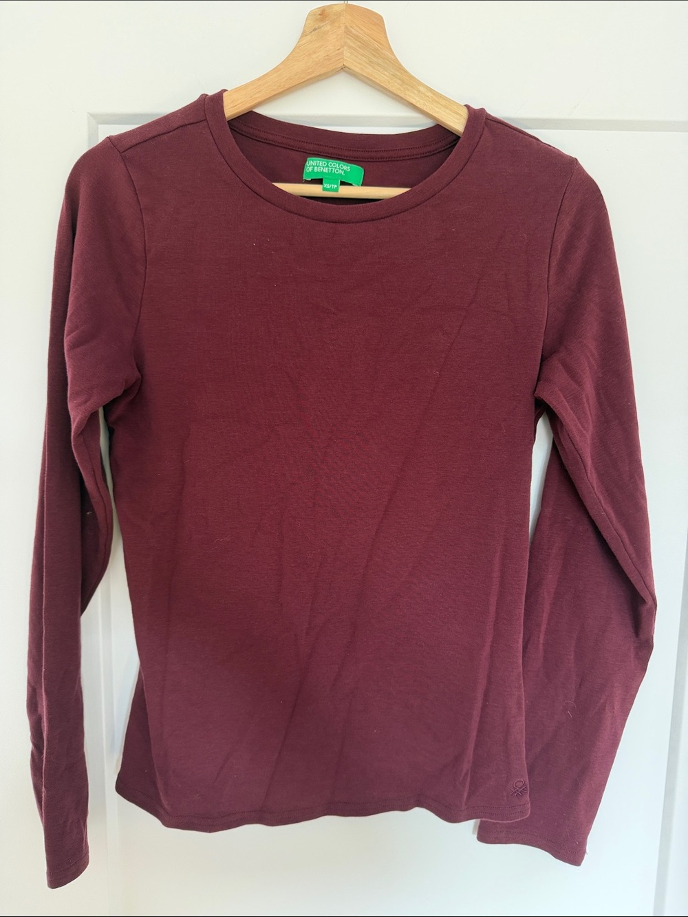 United Colors Of Benetton Long-Sleeve Crewneck Top - Wine